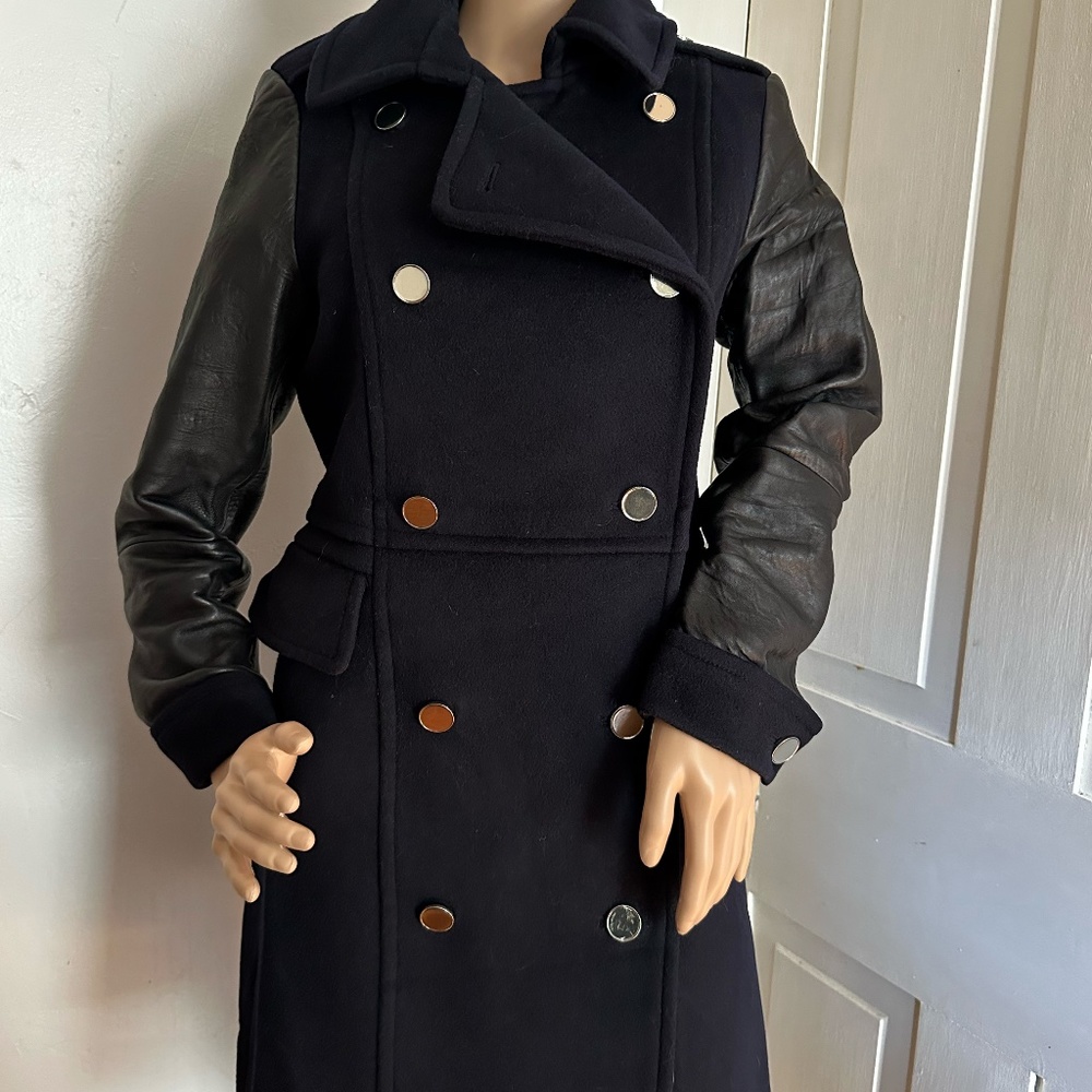 Club Monaco Wool and Lambskin Coat